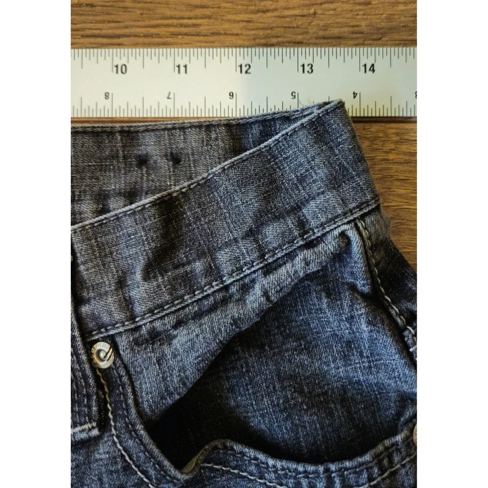 South Pole Metal Thunder Jeans 27x29 Black Rock Baggy Grunge Skater Embroidered